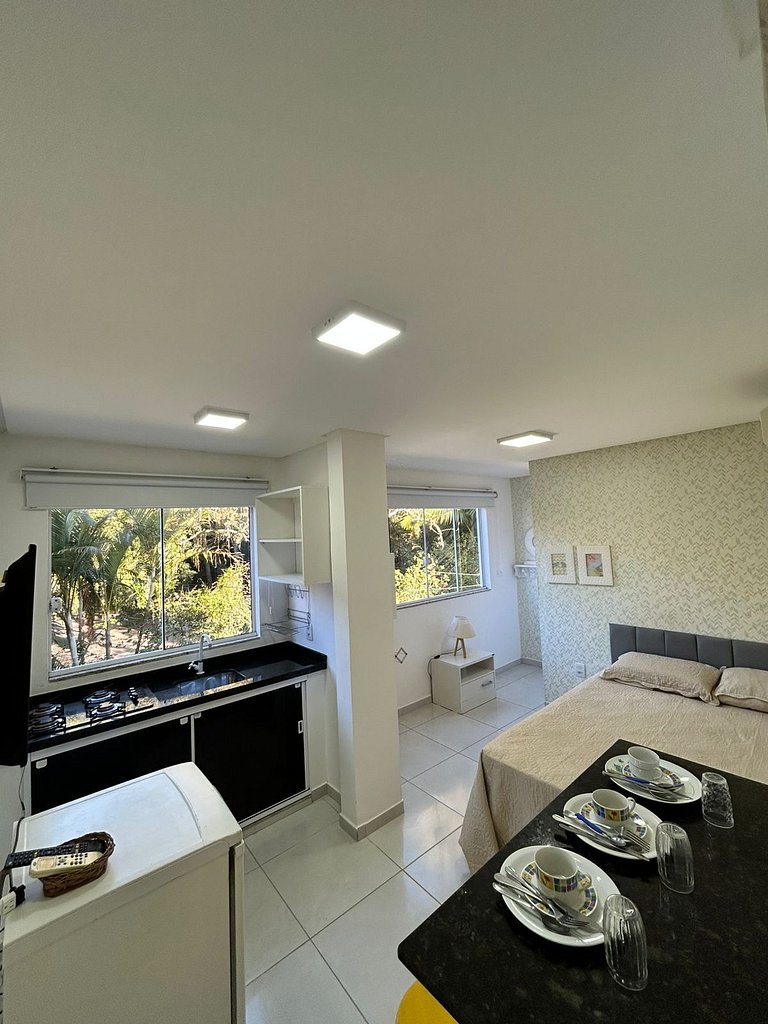 Apartamento em Canto Grande a apenas 90 metros da praia, no