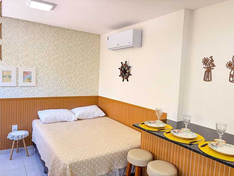 Apartamento em Canto Grande a apenas 90 metros da praia, no